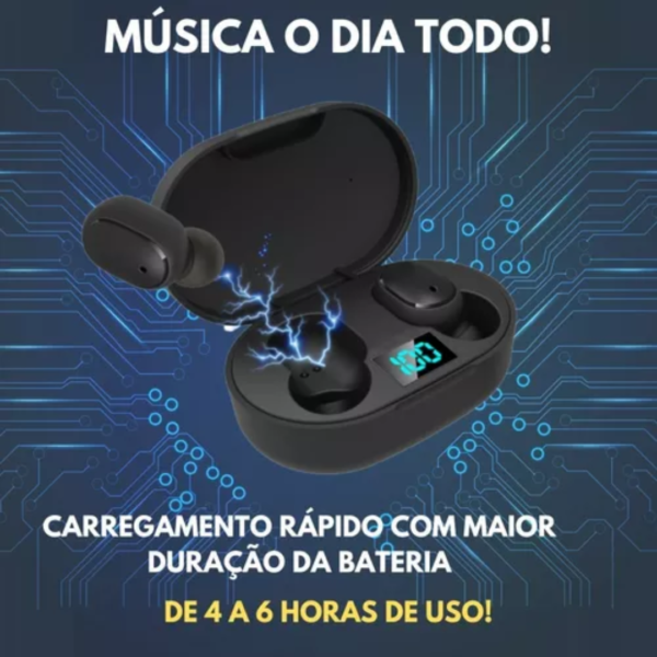 Fone De Ouvido Bluetooth Sem Fio Tws Microfone Todos Celular - Image 3