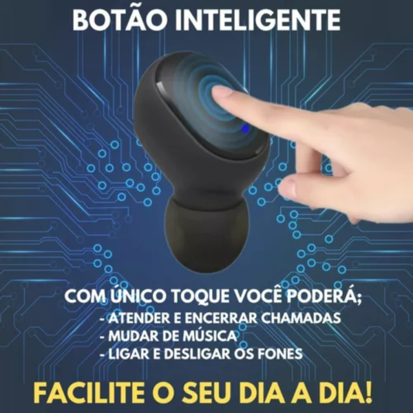 Fone De Ouvido Bluetooth Sem Fio Tws Microfone Todos Celular - Image 4