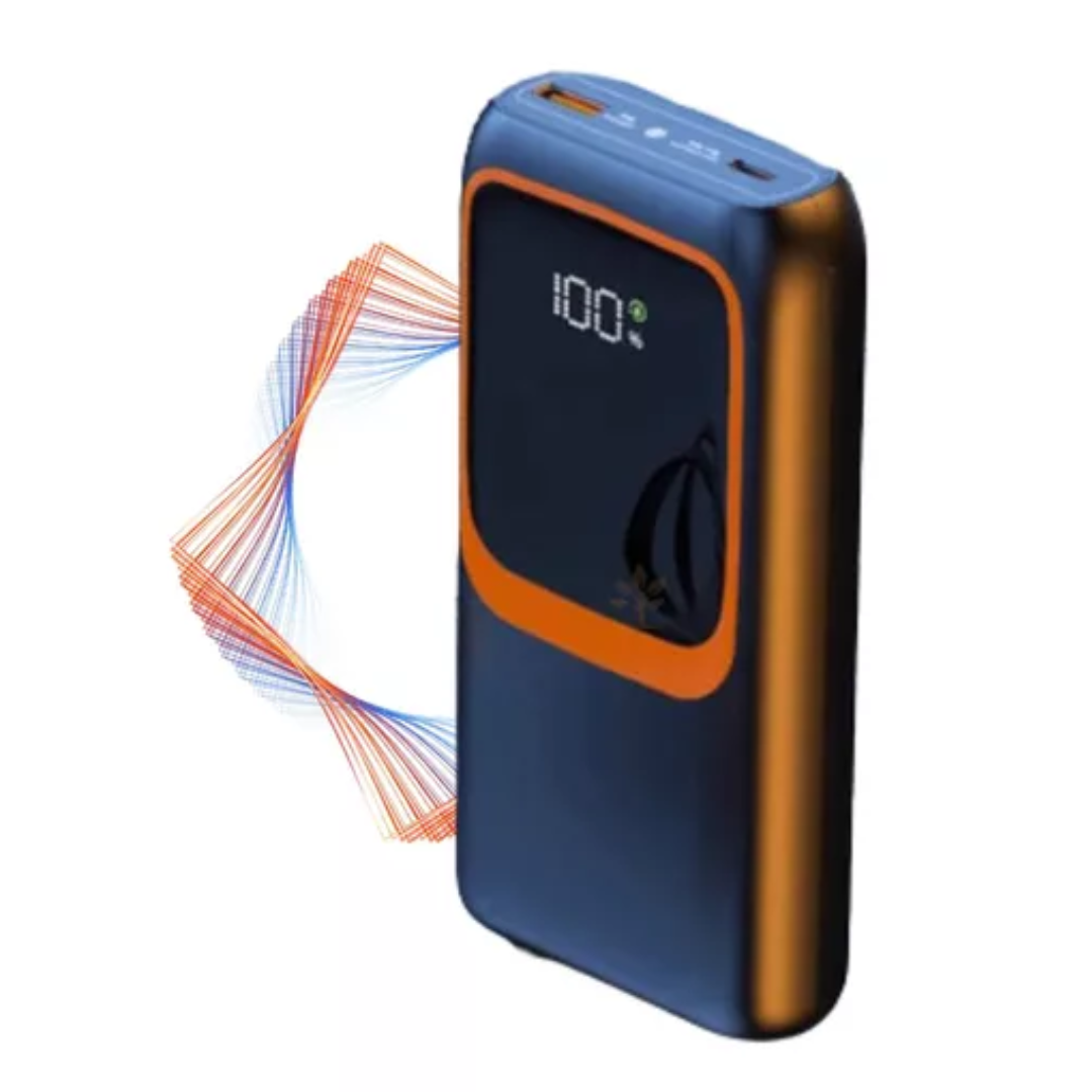 Carregador Portátil Powerbank Turbo Rápido 20000mah C/ Cabos Cor Preto