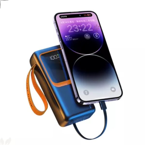 Carregador Portátil Powerbank Turbo Rápido 20000mah C/ Cabos Cor Preto - Image 3